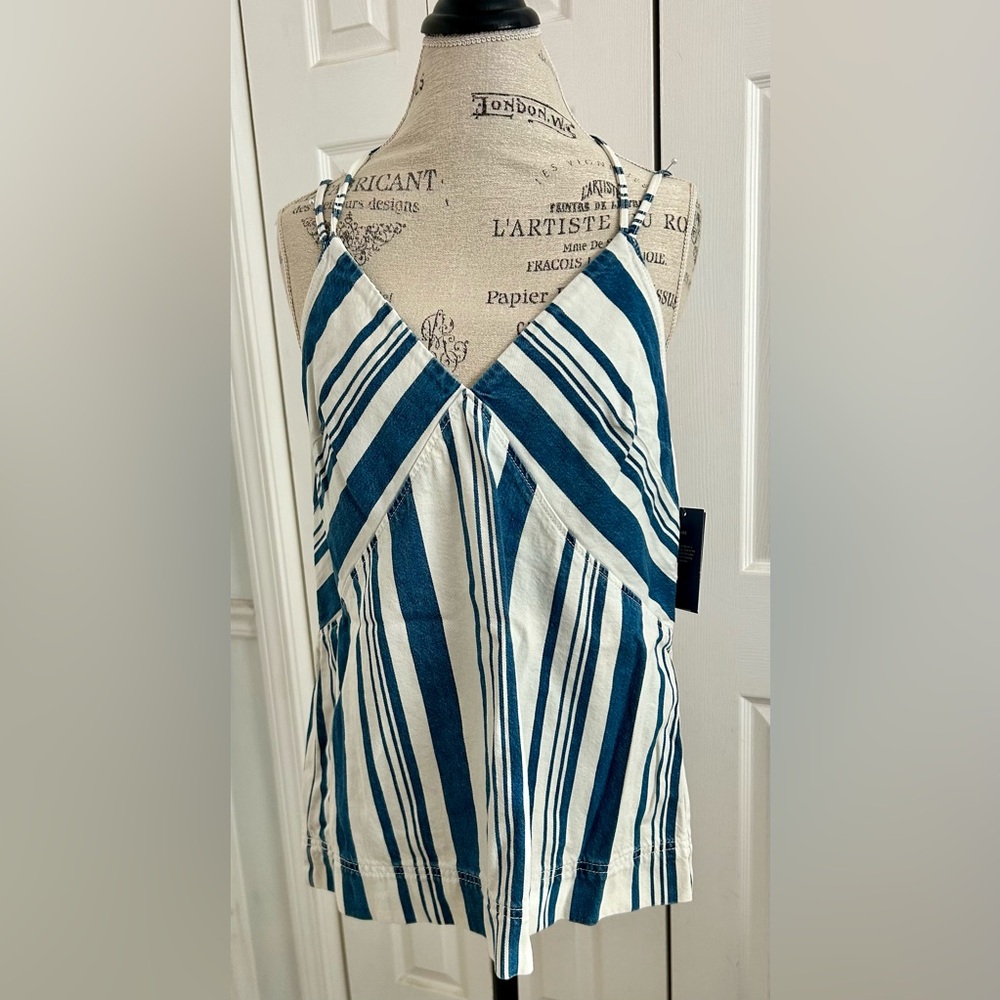 NWT Universal Threads Blue and White Striped Halter